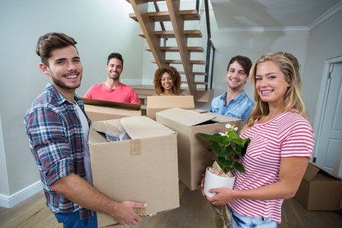 House removals team preparing a Mile End home move