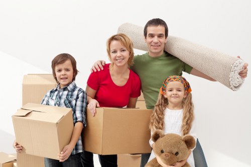 Mile End flat move with a local removals van