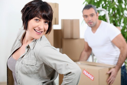 Careful manual handling during a removal job